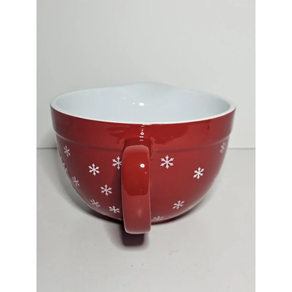 Holiday Time Home Sweet Home Gingerbread House Red Ceramic 2 Quart Batter Bowl